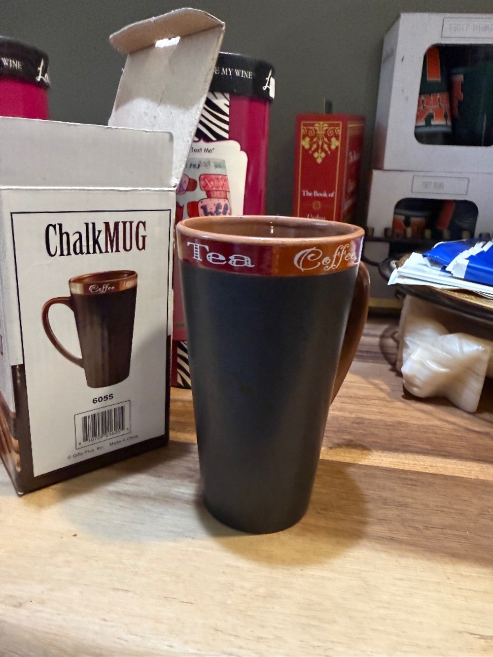 COFFEE MUG WITH CHALK BOARD
